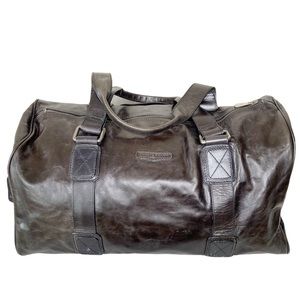 Fossil Dark Brown Distressed Leather Travel Bag